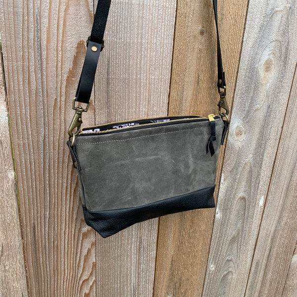 The Sutton Crossbody in Suede and Leather - Meant Mfg.