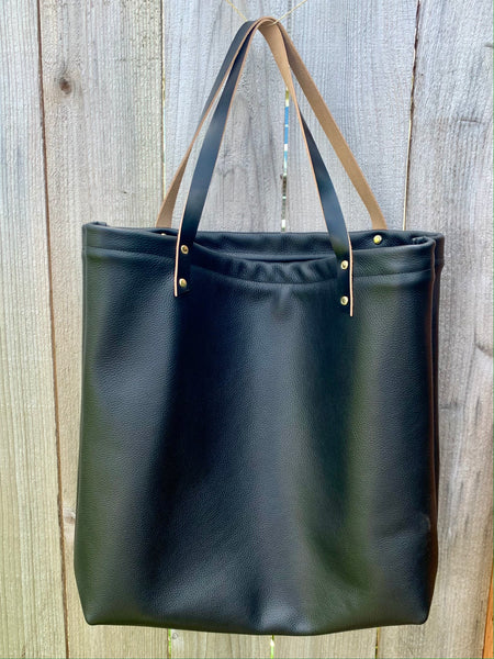 Odell Market Tote- Solid Leather
