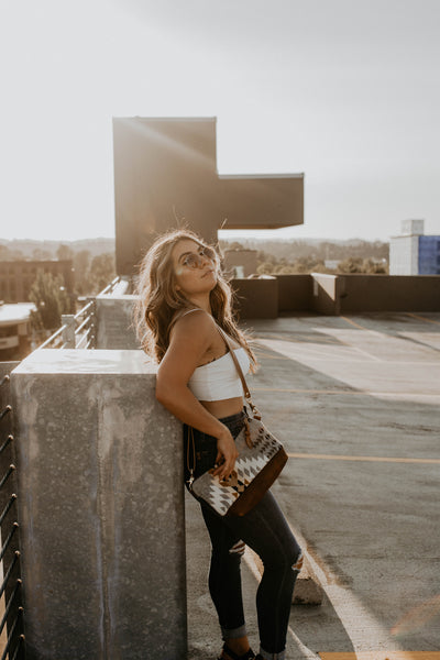 The Sutton Crossbody in Pendleton® wool and Leather