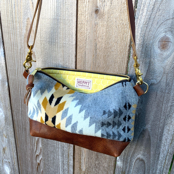 The Sutton Crossbody in Pendleton® wool and Leather