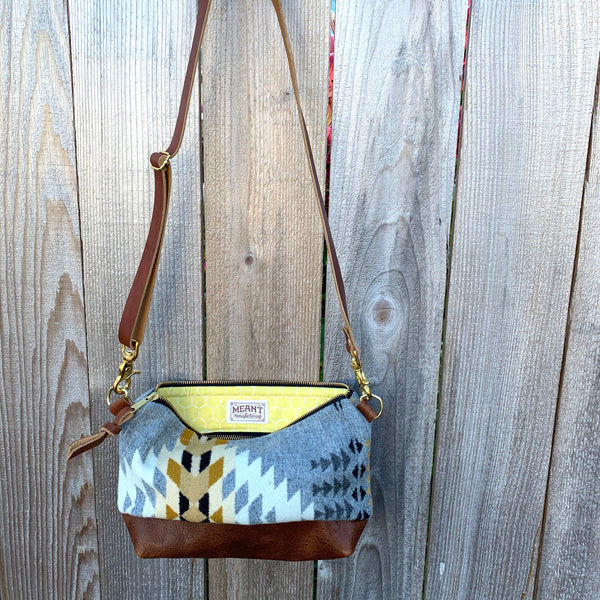 The Sutton Crossbody in Pendleton® wool and Leather