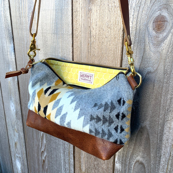 The Sutton Crossbody in Pendleton® wool and Leather