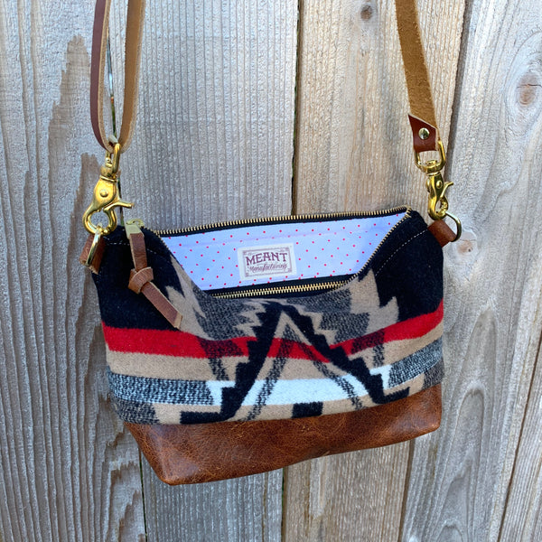 The Sutton Crossbody in Pendleton® wool and Leather
