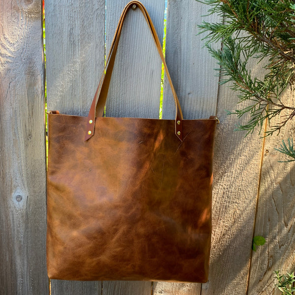 Odell Market Tote- Solid Leather