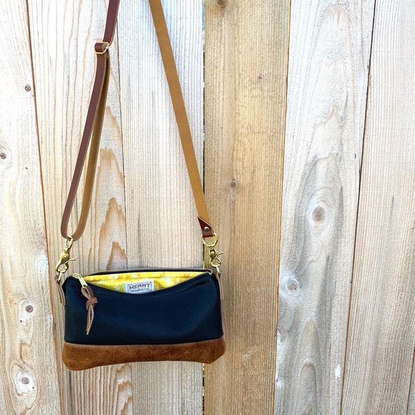 The Willamette Crossbody in Perforated Leather - Meant Mfg.