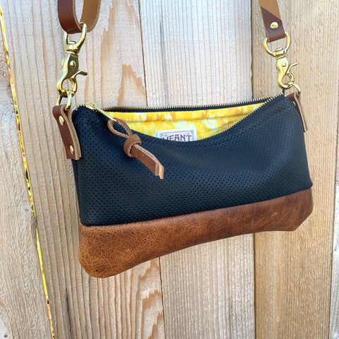 The Willamette Crossbody in Perforated Leather - Meant Mfg.