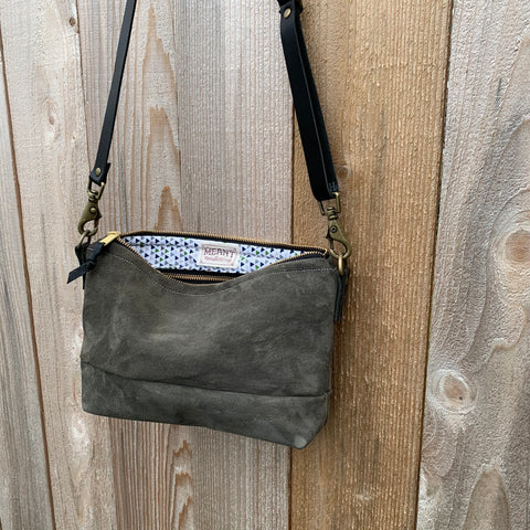 The Sutton Crossbody in Suede and Leather - Meant Mfg.