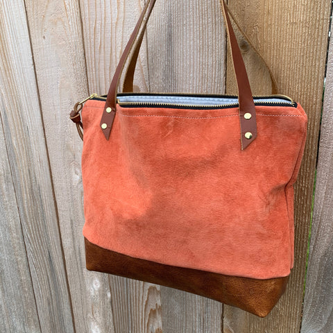 The Mercer Tote in  Leather + Suede - Meant Mfg.
