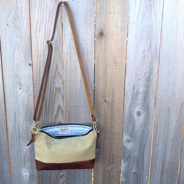 The Sutton Crossbody in Suede and Leather - Meant Mfg.