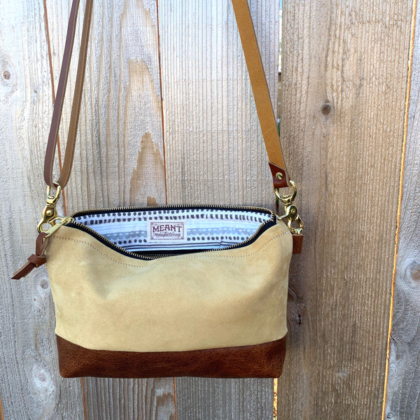 The Sutton Crossbody in Suede and Leather - Meant Mfg.