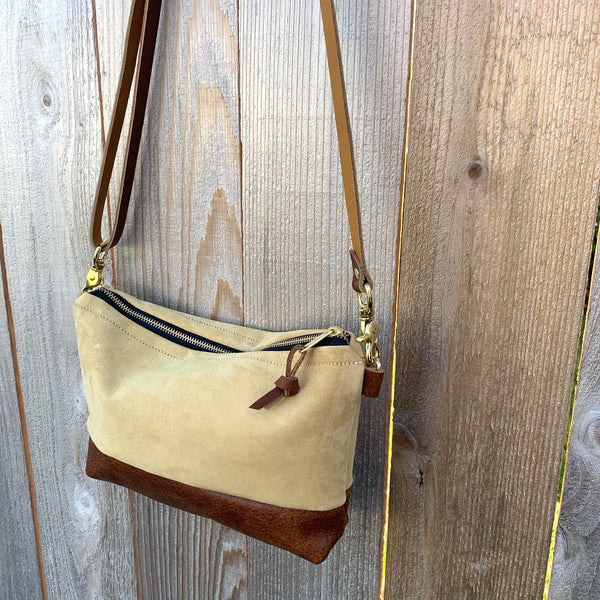 The Sutton Crossbody in Suede and Leather - Meant Mfg.