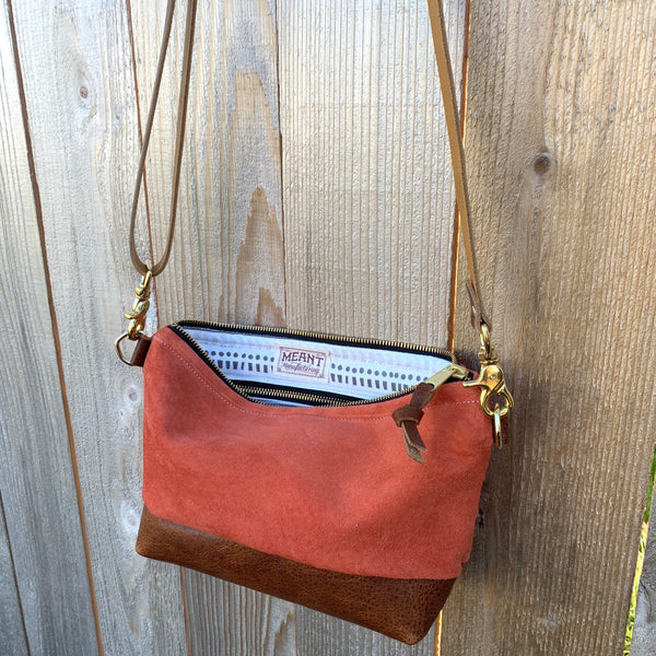 The Sutton Crossbody in Suede and Leather - Meant Mfg.