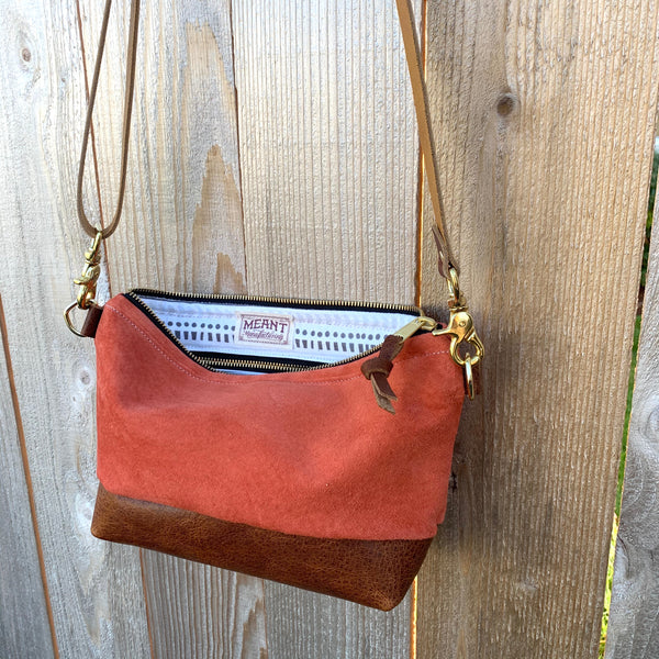 The Sutton Crossbody in Suede and Leather - Meant Mfg.