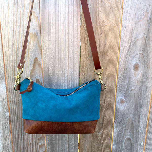 The Sutton Crossbody in Suede and Leather - Meant Mfg.