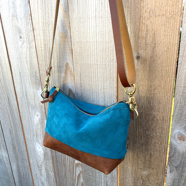 The Sutton Crossbody in Suede and Leather - Meant Mfg.