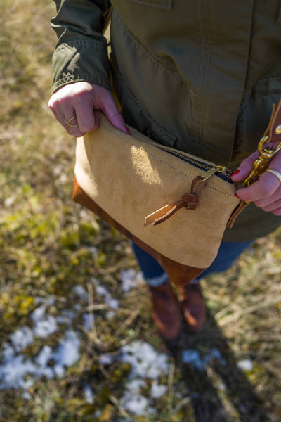 The Sutton Crossbody in Suede and Leather - Meant Mfg.