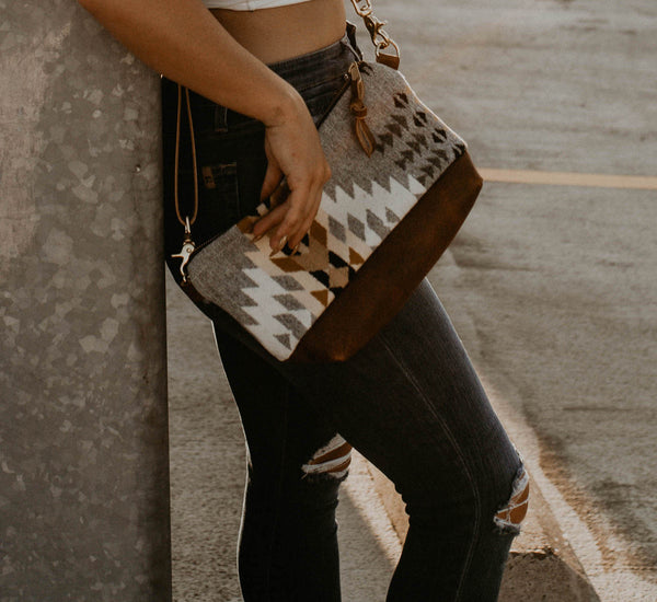 The Sutton Crossbody in Pendleton® wool and Leather