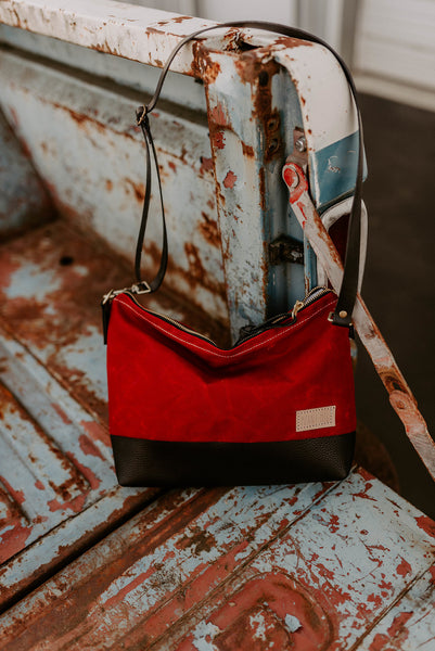 The Alsea Crossbody in Waxed Canvas - Meant Mfg.