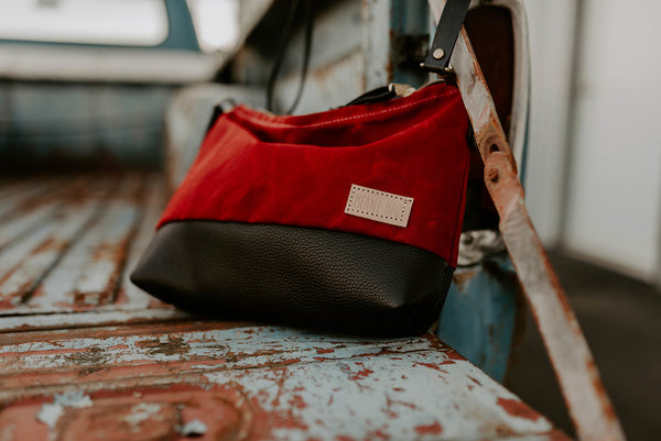 The Alsea Crossbody in Waxed Canvas - Meant Mfg.