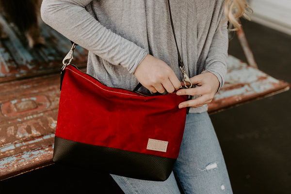 The Alsea Crossbody in Waxed Canvas - Meant Mfg.