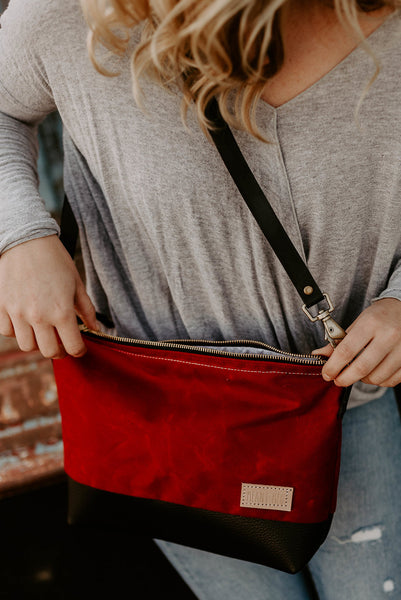 The Alsea Crossbody in Waxed Canvas - Meant Mfg.