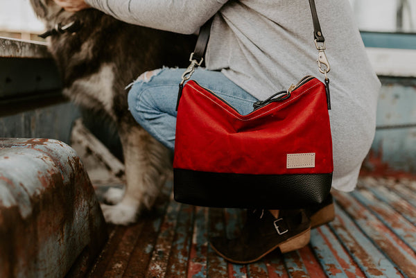 The Alsea Crossbody in Waxed Canvas - Meant Mfg.