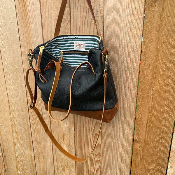 The Mercer Tote + Crossbody in Two Tone Leather - Meant Mfg.
